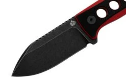 QSP Knife Canary QS141-B2 Blackwashed, Black Red G10, Neck Knife -Famous Knife Shop QS141 B2 03 qsp