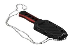 QSP Knife Canary QS141-B2 Blackwashed, Black Red G10, Neck Knife -Famous Knife Shop QS141 B2 06 qsp