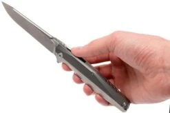 Rike Knife 1507S-SW Kwaiken M390 Pocket Knife, Stonewashed -Famous Knife Shop RK1507S SW M390 08 rike knives rk1507s sw m390 08