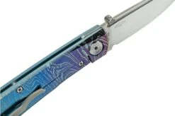 Real Steel Luna Boost Titanium Exclusive RL7071FD Pocket Knife, Fine TI-Damascus Pattern -Famous Knife Shop RL7071FD 07 realsteel