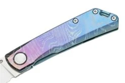 Real Steel Luna Boost Titanium Exclusive RL7071FD Pocket Knife, Fine TI-Damascus Pattern -Famous Knife Shop RL7071FD 09 realsteel