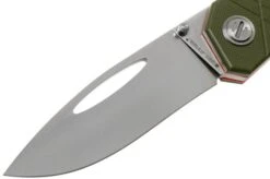 Real Steel Akuma 9112 Green Pocket Knife, Ivan Braginets Design -Famous Knife Shop RL9112 03 real steel