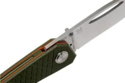 Real Steel Akuma 9112 Green Pocket Knife, Ivan Braginets Design -Famous Knife Shop RL9112 06 real steel