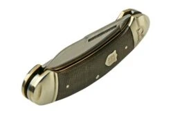 Rough Ryder Brown Burlap Bow Canoe RR2376, Pocket Knife -Famous Knife Shop RY2376 05 roughryder