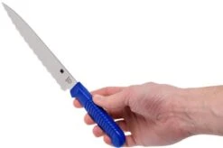 Spyderco K04SBL Utility Knife 16.5 Cm, Blue Serrated -Famous Knife Shop SPK04SBL 06 spyderco kitchen