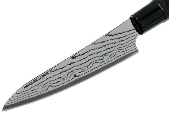 Tojiro Shippu Black Damascus Utility Knife 13 Cm, FD-1592 5 Tojiro Shippu Black Damascus Utility Knife 13 Cm, FD-1592 - Image 3