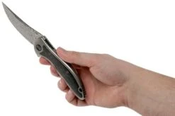 WE Knife 912CF-DS1 Synergy2 Damasteel Shredded Carbon Fibre Pocket Knife, Jim O’Young Design -Famous Knife Shop WK912CF DS1 08 we knife