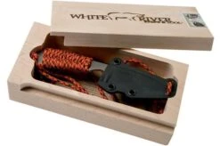 White River Knives M1 Backpacker Orange Paracord Neck Knife, Kydex Sheath -Famous Knife Shop WRBP POR 09 white river knives