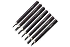 Yoshiharu H-7 Japanese Wood Carving Knives, Set Of 7 In Plastic Case