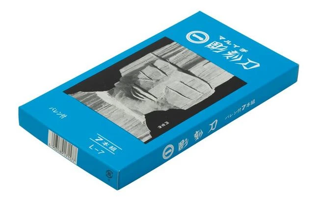 Yoshiharu L-7 Maruichi Japanese Wood Carving Knives, Set Of 7 With Baren 6 Yoshiharu L-7 Maruichi Japanese Wood Carving Knives, Set Of 7 With Baren - Image 4